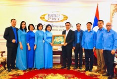Công đoàn Xây dựng Việt Nam thăm và làm việc với Liên hiệp Công đoàn Bộ Công chính và Vận tải Lào