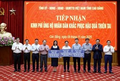 Tỉnh Cao Bằng tiếp nhận 2 tỷ đồng tiền ủng hộ nhân dân khắc phục hậu quả thiên tai từ Bộ Xây dựng