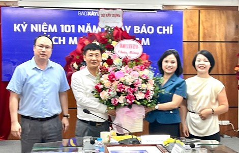 Công đoàn Xây dựng Việt Nam chúc mừng các cơ quan báo chí nhân kỷ niệm 101 năm ngày Báo chí Cách mạng Việt Nam