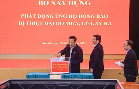 Bộ Xây dựng phát động ủng hộ đồng bào miền Trung, Tây Nguyên bị thiệt hại do mưa lũ gây ra