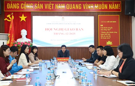 Hội nghị giao ban Cơ quan Công đoàn Xây dựng Việt Nam tháng 12/2025