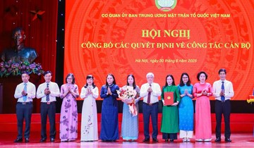 Công bố Quyết định thành lập 19 Ban, đơn vị Cơ quan Ủy ban Trung ương MTTQ Việt Nam