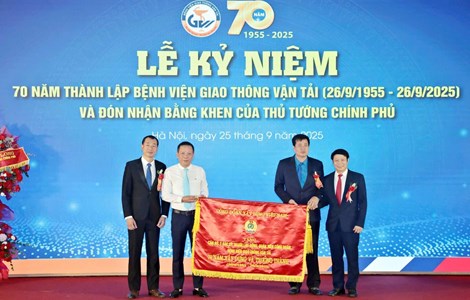 Bệnh viện Giao thông vận tải tổ chức Lễ kỷ niệm 70 năm Ngày thành lập (26/9/1955 - 26/9/2025)