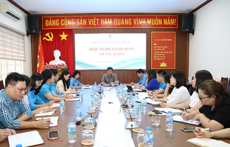 Cơ quan Công đoàn Xây dựng Việt Nam triển khai nhiều nhiệm vụ trọng tâm trong tháng 10/2026