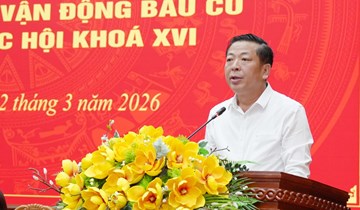 Bộ trưởng Trần Hồng Minh tham dự Hội nghị tiếp xúc cử tri, vận động bầu cử đại biểu Quốc hội khóa XVI tại tỉnh Cao Bằng