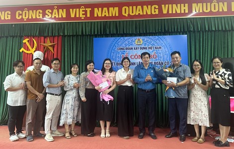 Công đoàn Xây dựng Việt Nam thành lập 6 công đoàn cơ sở, kết nạp 338 đoàn viên